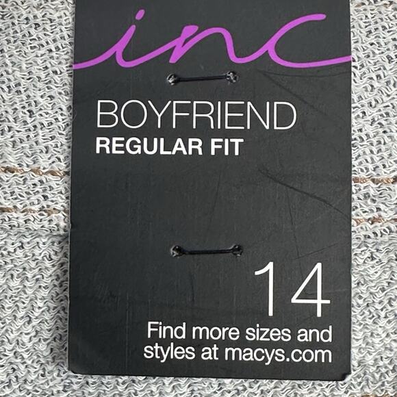 Inc International Concepts Boyfriend Jeans 14 Knit Waistband Blue Stretch 36x32 - Picture 5 of 9